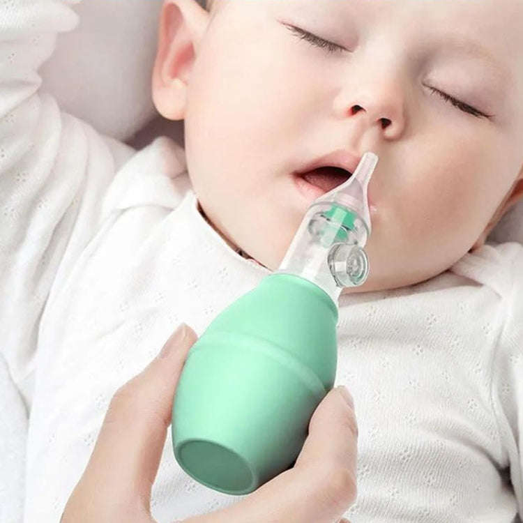 Baby Nasal Aspirator Anti-Reflux Air Pump Nasal Booger Cleaning Tool(Light Green)