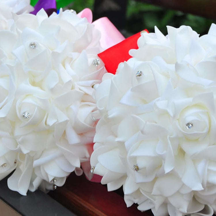 Wedding Bridal Hand Bouquet Simulation Flower Bouquet Wedding Supplies(Sapphire Blue)