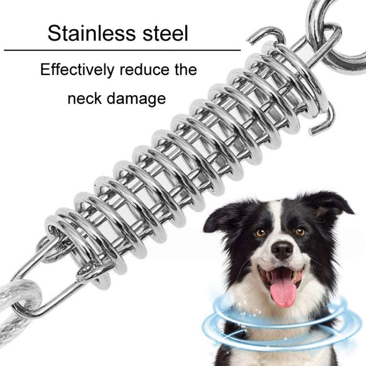 2.4 x 8cm Pet Leash Shock Absorbing Spring Chrome Plated Chain Spring Accessories