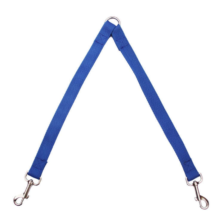 Medium Pet Dual-Headed Tow Leash One Tow Two Hook And Loop Fastener(Blue)