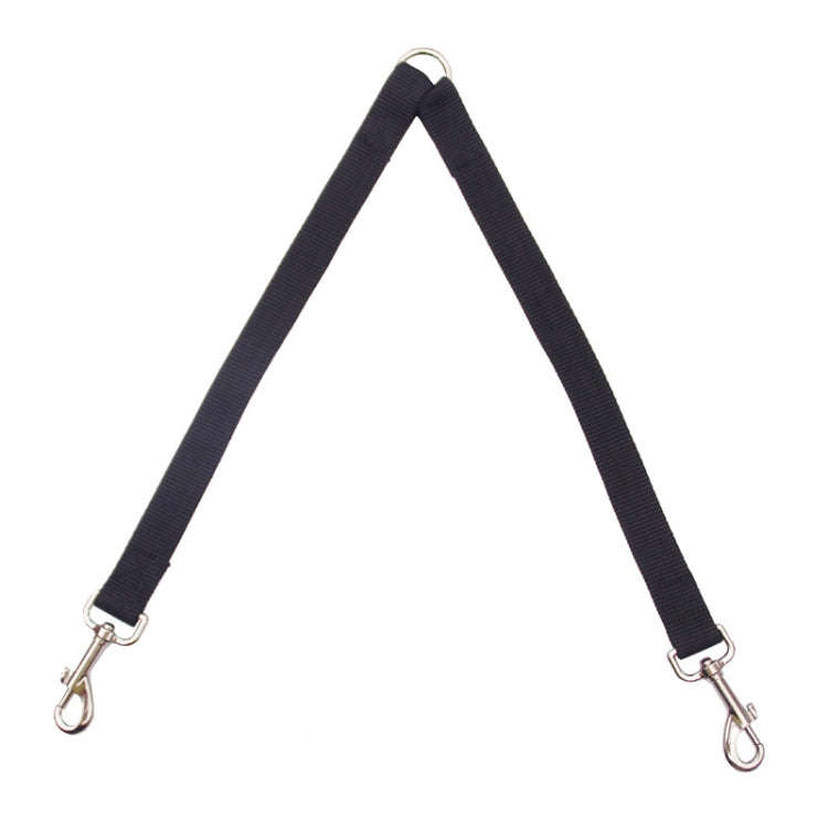 Medium Pet Dual-Headed Tow Leash One Tow Two Hook And Loop Fastener(Black)