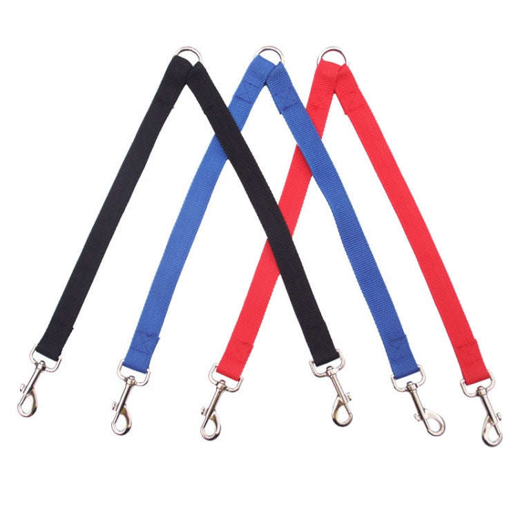Large Pet Dual-Headed Tow Leash One Tow Two Hook And Loop Fastener(Blue)