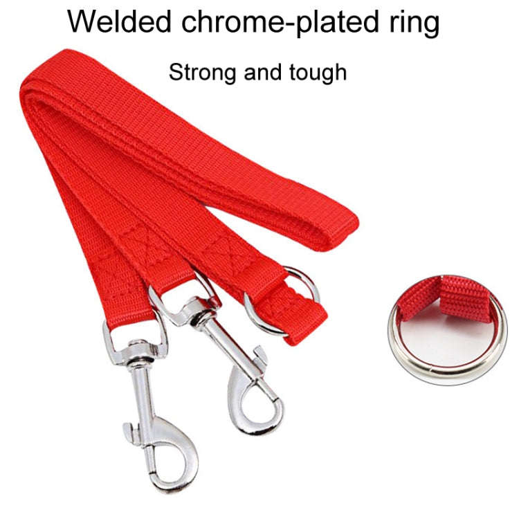 Small Pet Dual-Headed Tow Leash One Tow Two Hook And Loop Fastener(Black)