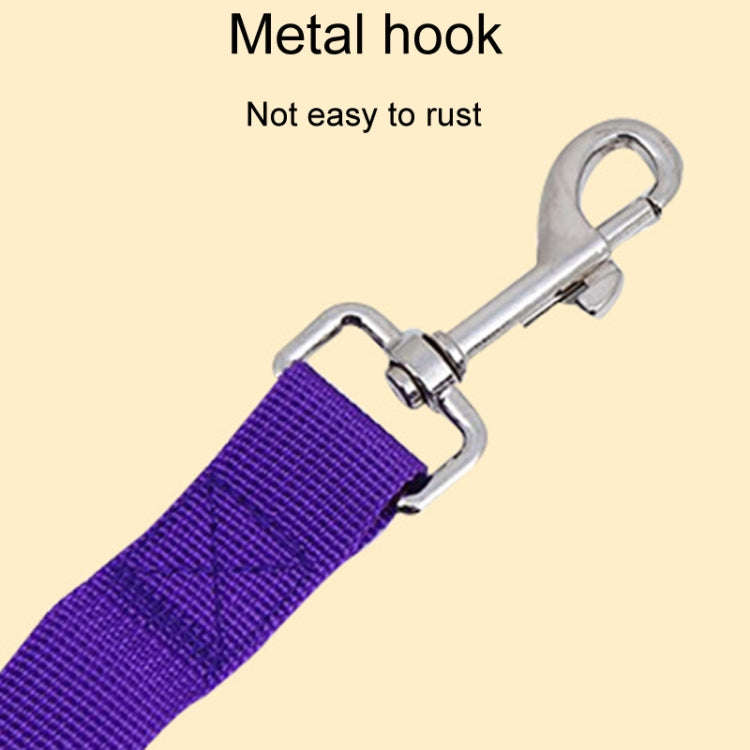 Medium Pet Dual-Headed Tow Leash One Tow Two Hook And Loop Fastener(Blue)