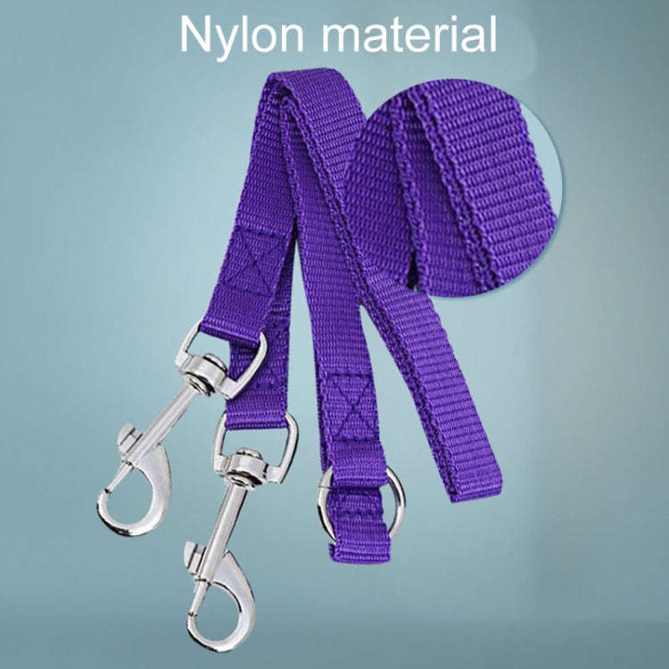 Small Pet Dual-Headed Tow Leash One Tow Two Hook And Loop Fastener(Blue)