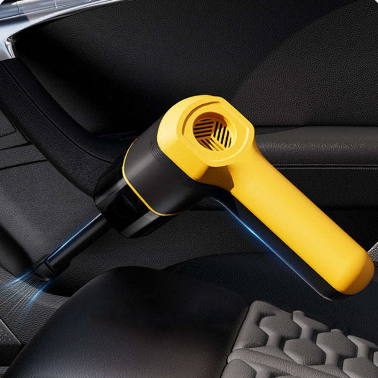 6-in-1 Car Handheld Vacuum Cleaner Multifunctional Strong Suction Air Pump, Color: Standard Yellow