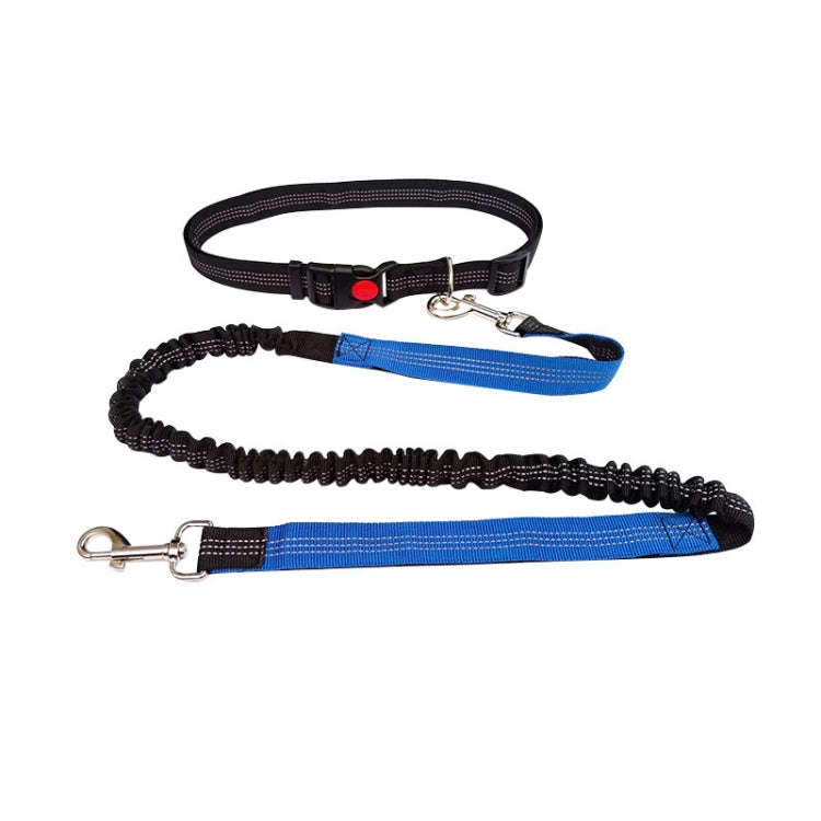 Pet Running Exercise Towing Leash Multifunctional Dog Walking Leashes(Black+Blue)