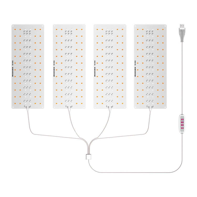 4 Heads USB 5V LED Hanging Growth Light Indoor Quantum Plate Plant Fill Light