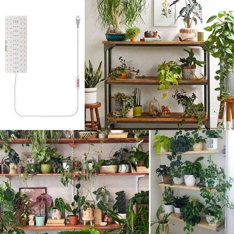 4 Heads USB 5V LED Hanging Growth Light Indoor Quantum Plate Plant Fill Light