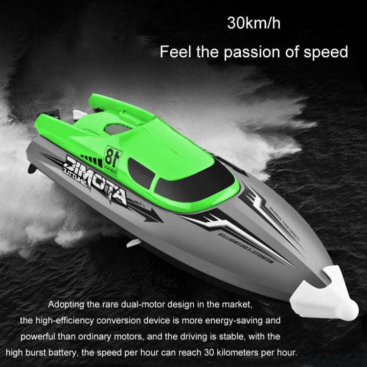 EB02 2.4G Wireless RC Boat Circulating Water-Cooled High-Speed Speedboat Racing Boat Model Toy(Or...
