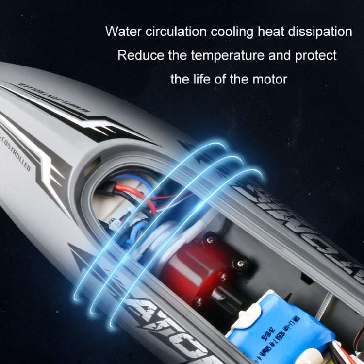 EB02 2.4G Wireless RC Boat Circulating Water-Cooled High-Speed Speedboat Racing Boat Model Toy(Or...