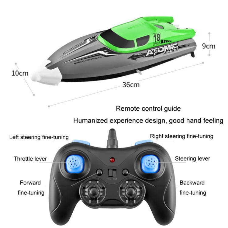 EB02 2.4G Wireless RC Boat Circulating Water-Cooled High-Speed Speedboat Racing Boat Model Toy(Or...