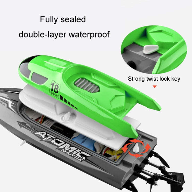 EB02 2.4G Wireless RC Boat Circulating Water-Cooled High-Speed Speedboat Racing Boat Model Toy(Or...