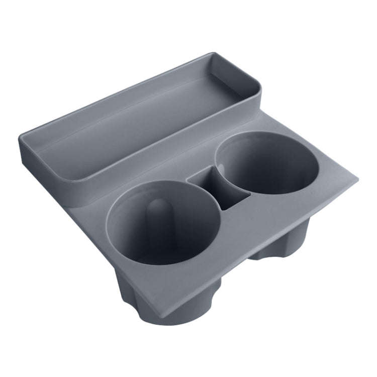 For Tesla Model3/Y Central Water Cup Limiter Silicone Coaster(Gray)