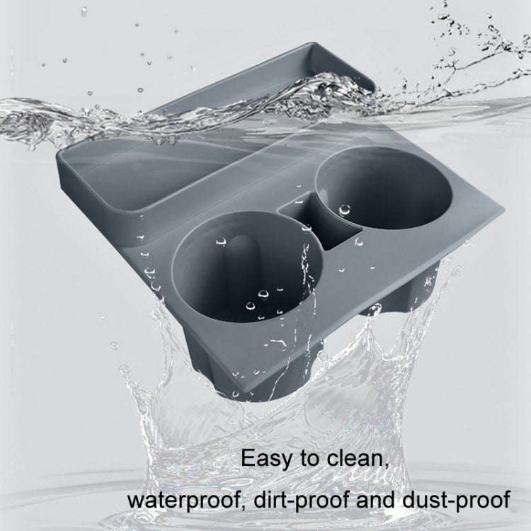 For Tesla Model3/Y Central Water Cup Limiter Silicone Coaster(Gray)