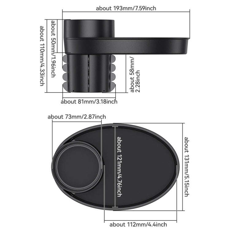 Car Drink Cup Holder Portable Hook Storage Rack(Black)