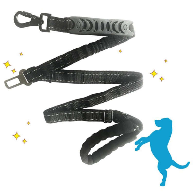 2.5 x 150cm Pet Vehicle Safety Leash Multifunctional Towing Belt Dog Leash(Black)