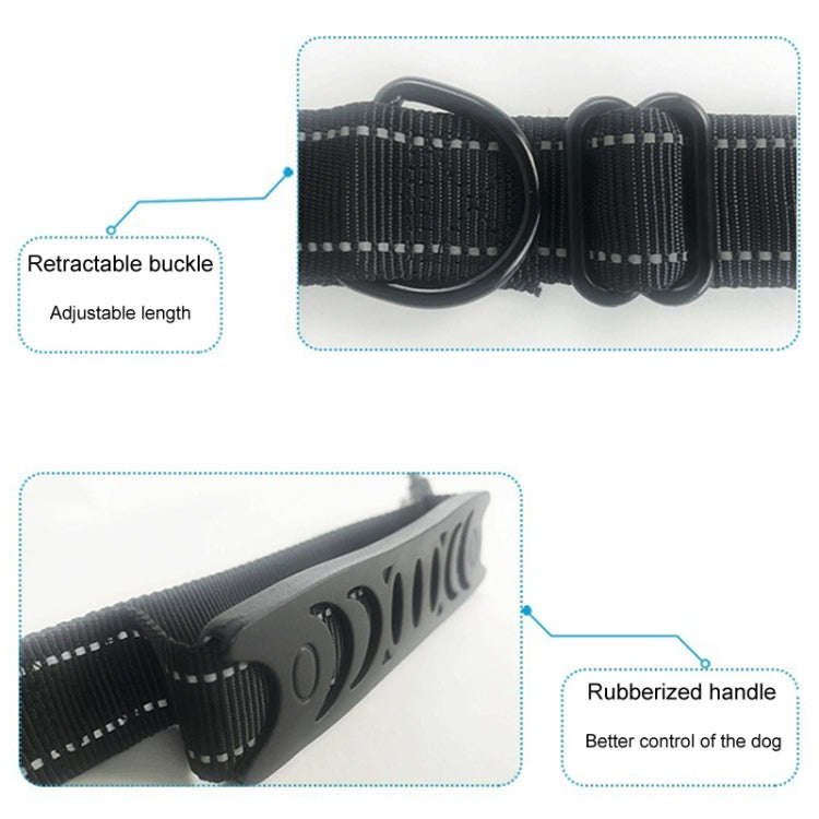 2.5 x 150cm Pet Vehicle Safety Leash Multifunctional Towing Belt Dog Leash(Black)