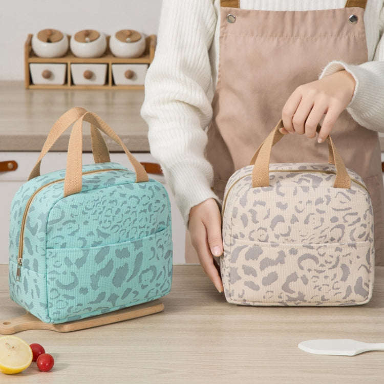 Ink Pattern Insulated Lunch Bag Lunch Box Bag Outdoor Travel Ice Pack Picnic Bag(Beige)