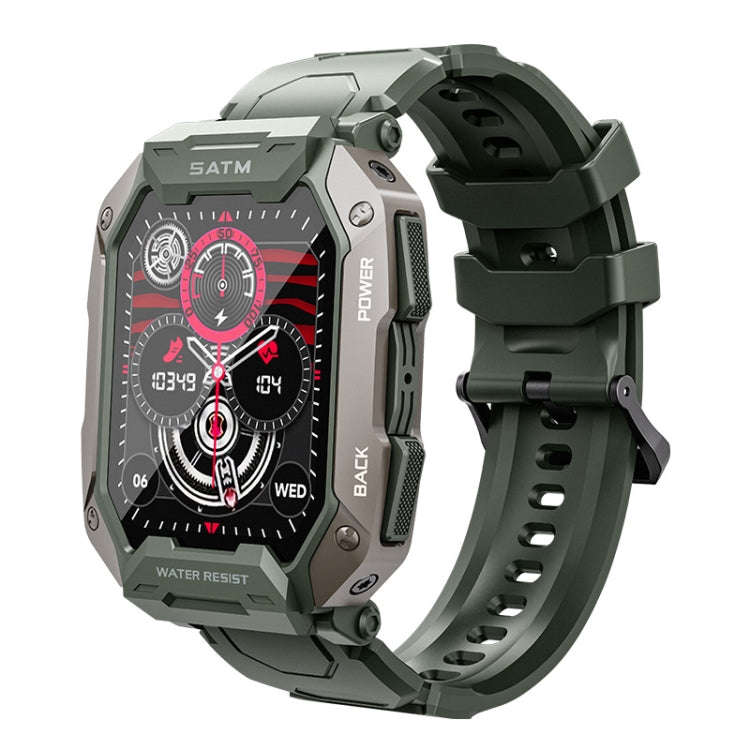 C20Plus 1.81-inch Health Monitoring Waterproof Bluetooth Call Smart Watch, Color: Green