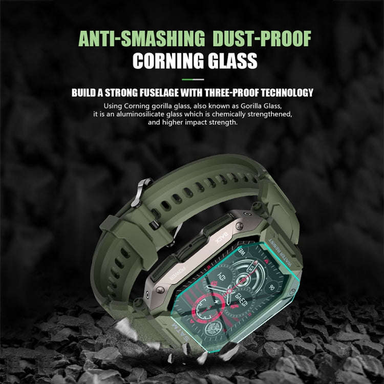 C20Plus 1.81-inch Health Monitoring Waterproof Bluetooth Call Smart Watch, Color: Brown Leather