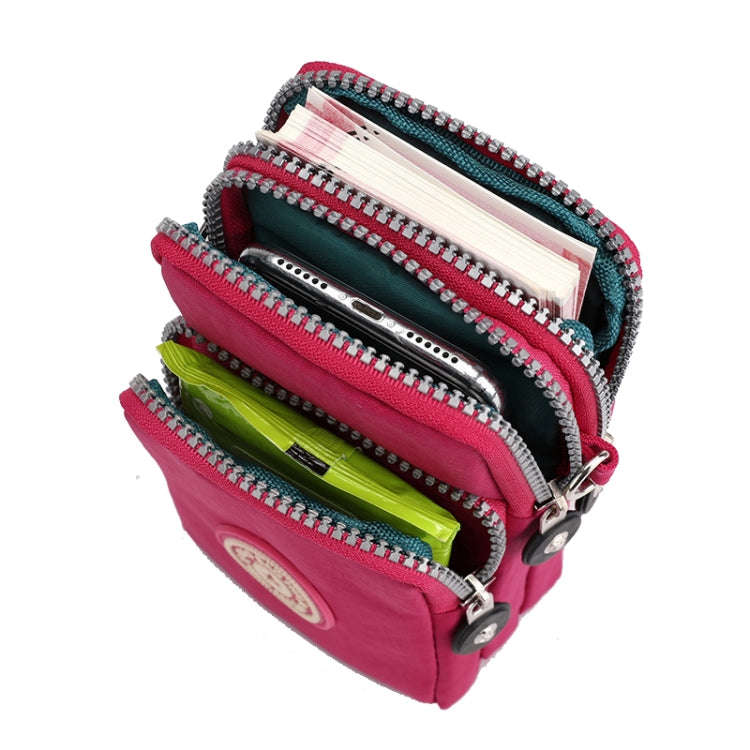 Crossbody Mobile Phone Bag Vertical Coin Purse with Armband for Women(Dark Purple)