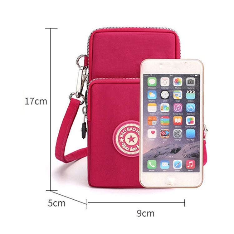 Crossbody Mobile Phone Bag Vertical Coin Purse with Armband for Women(Dark Purple)