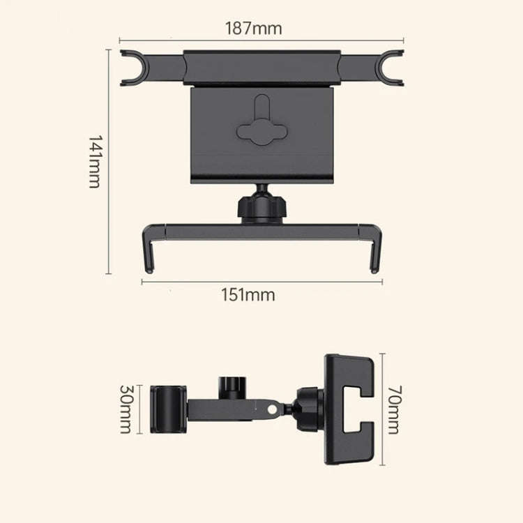 SD-1528D Car Dining Table Rear Foldable Storage Rack Computer Stand