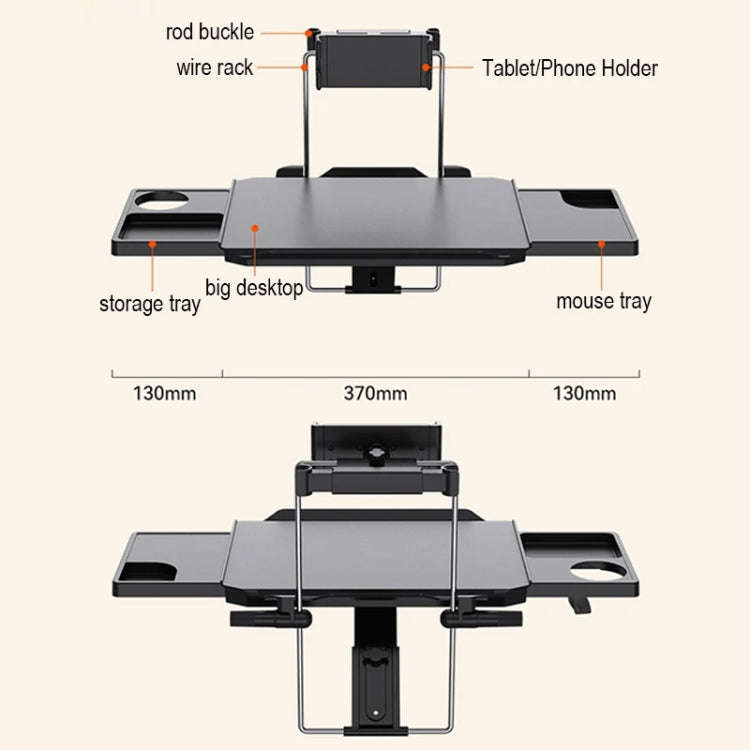 SD-1528D Car Dining Table Rear Foldable Storage Rack Computer Stand