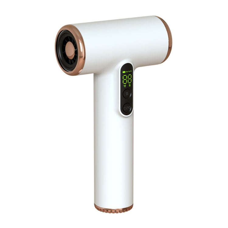 Wireless Rechargeable Hair Dryer with 3 Levels Wind Speed/ Temperature Adjustable(White)