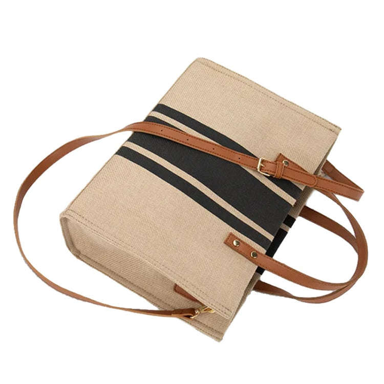 Women Handbag Briefcase Large Capacity Canvas Crossbody Bag, Color: Zipper Model Black