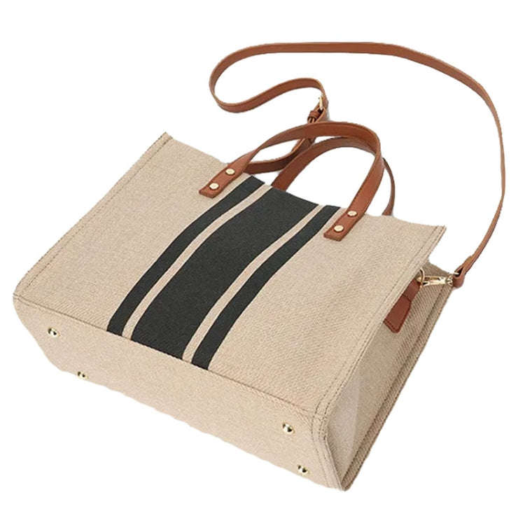 Women Handbag Briefcase Large Capacity Canvas Crossbody Bag, Color: Zipper Model Black