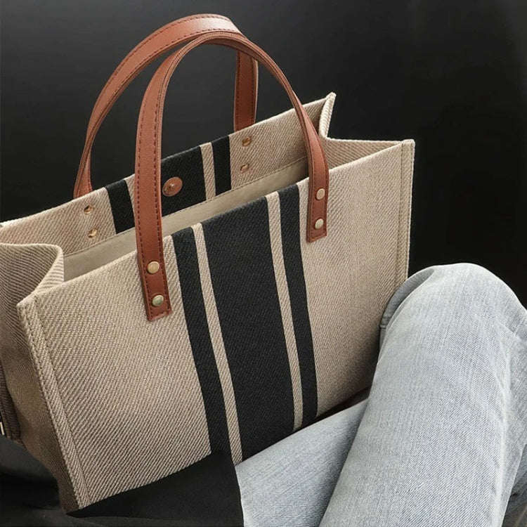 Women Handbag Briefcase Large Capacity Canvas Crossbody Bag, Color: Zipper Model Black