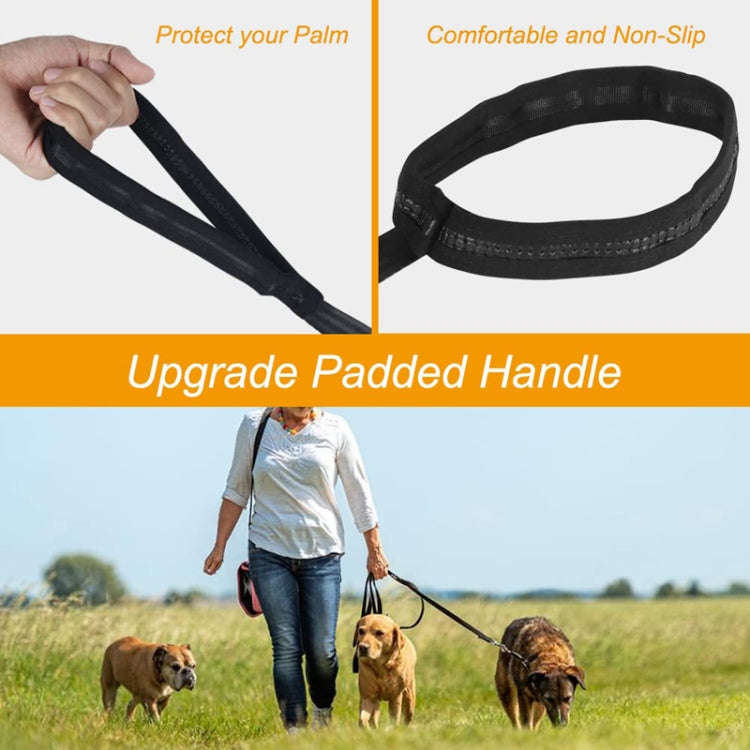 2.5cm x 10m Pet Tracking Dog Collar Leash Dog Training Lengthened Traction Leash(Black)