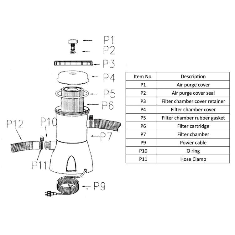 JY-051 110V-240V 330 Gallon Swimming Pool Filter Pump Pool Circulating Cleaner, Spec: EU Plug
