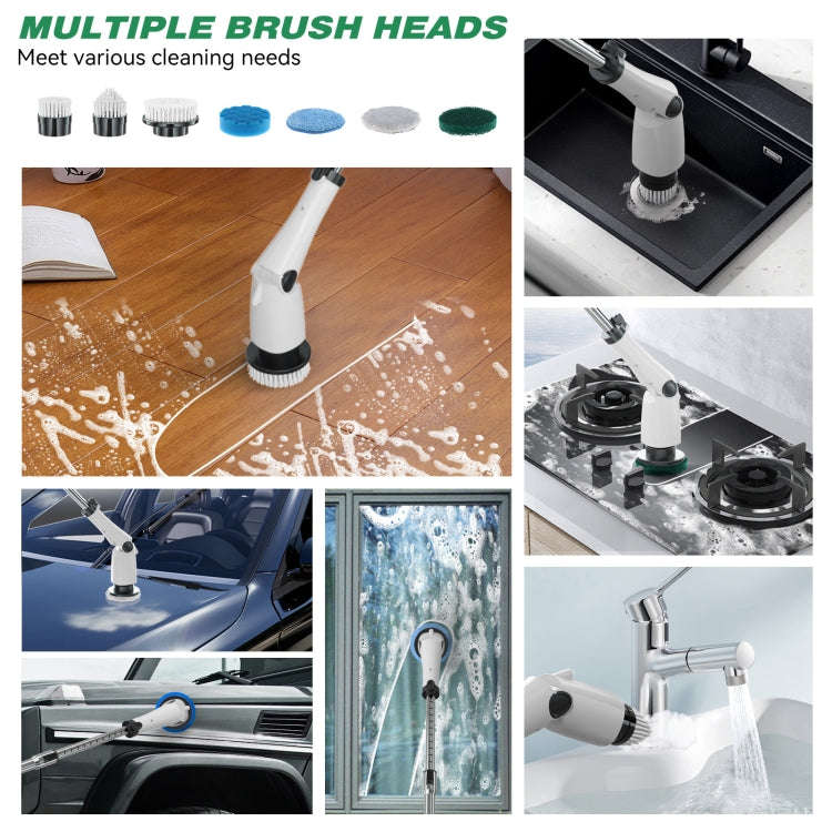 Multifunctional Long and Short Dual Purpose Electric Cleaning Brush Kitchen Bathroom Window Floor...