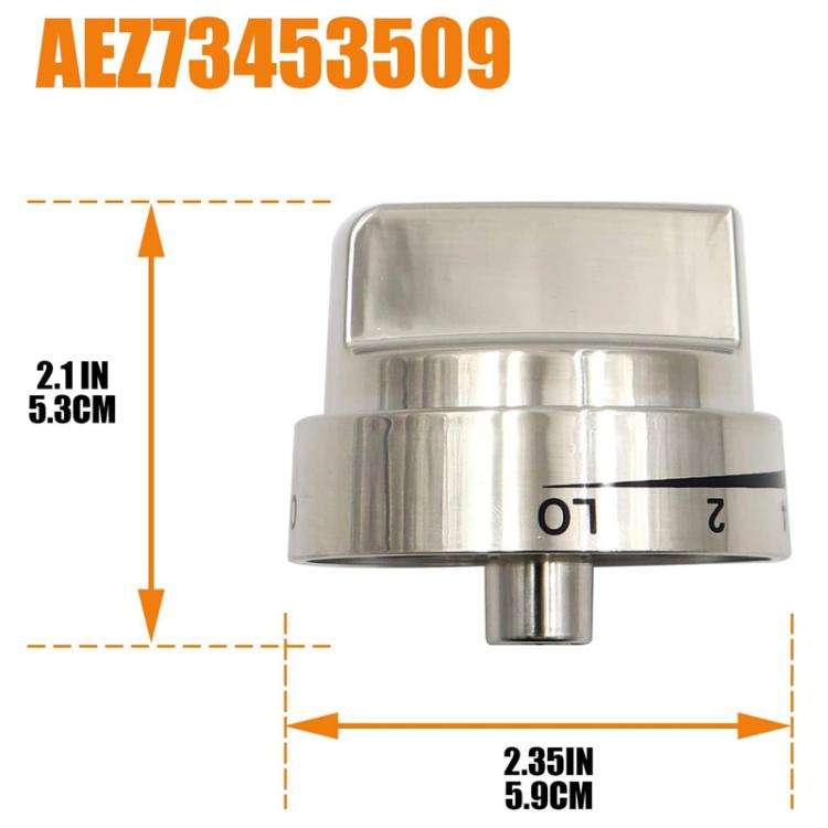 Oven Stove Knob Assembly For AEZ73453509/AEZ72909008(Silver)