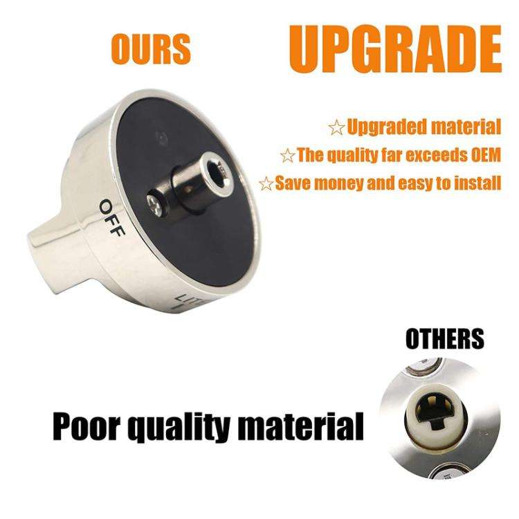 Oven Stove Knob Assembly For AEZ73453509/AEZ72909008(Silver)