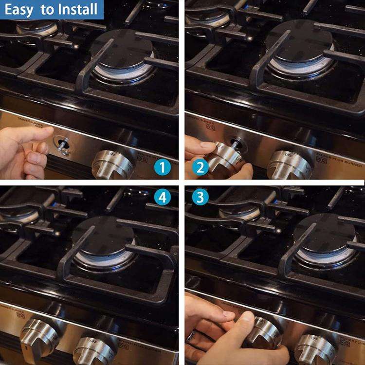 Oven Stove Knob Assembly For AEZ73453509/AEZ72909008(Silver)