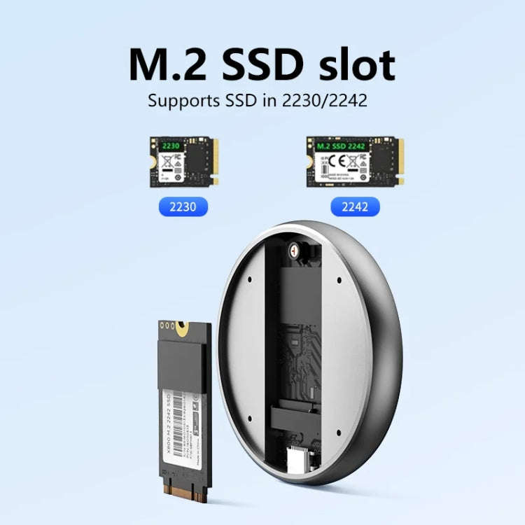 Blueendless M3N Magnetic M.2 2230 / 2242 NVMe SSD Enclosure 10Gbps Type-C USB3.1 SSD Case For Mob...