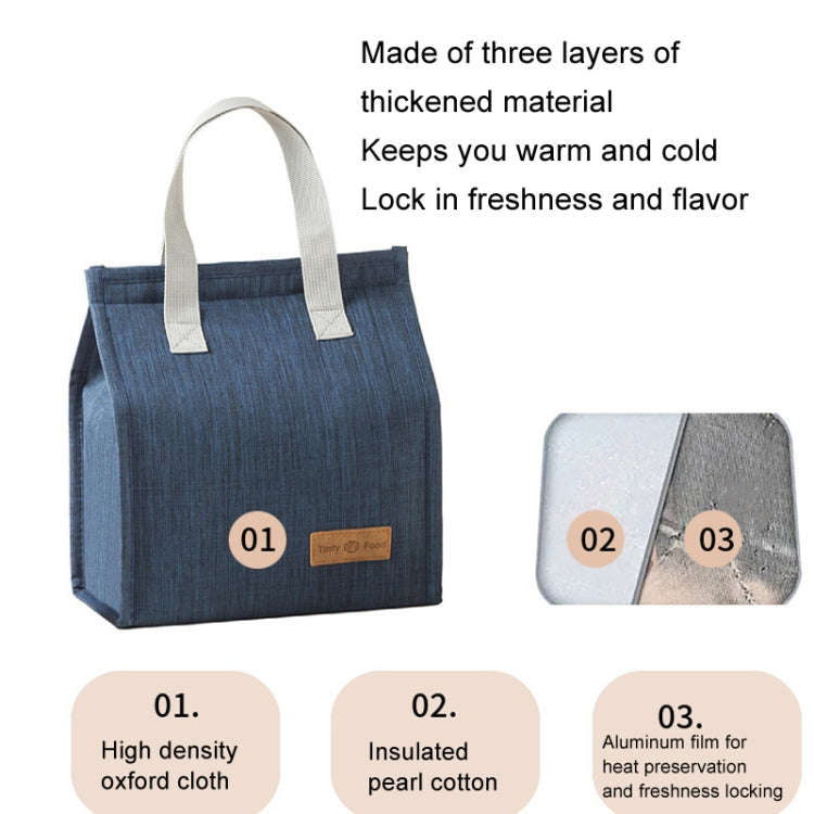 Vertical Tote Cationic Bento Warm Bag Lunch Box Bag(Wine Red)