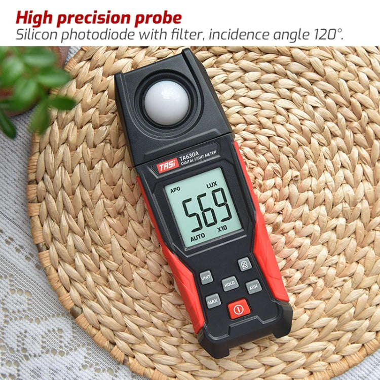 TASI TA630A Integrated Digital Light Meter Illuminance Lux Meter Backlight LCD Display 0.1-200000...