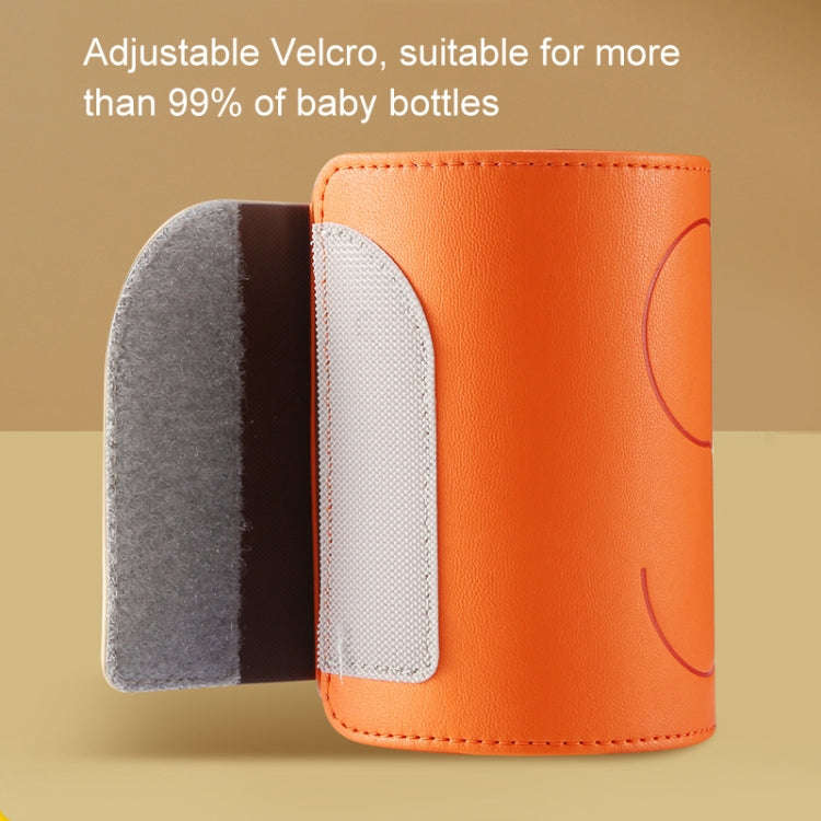 Baby Bottle Warmer Cover Outdoor Portable Milk Water Heater(Orange)
