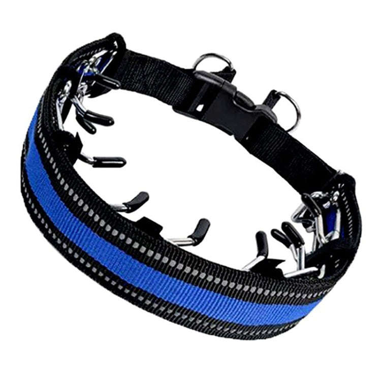 Pet Training Stimulating Chain Collar Anti-Burst Punch Dog Corral, Size: L(Blue)