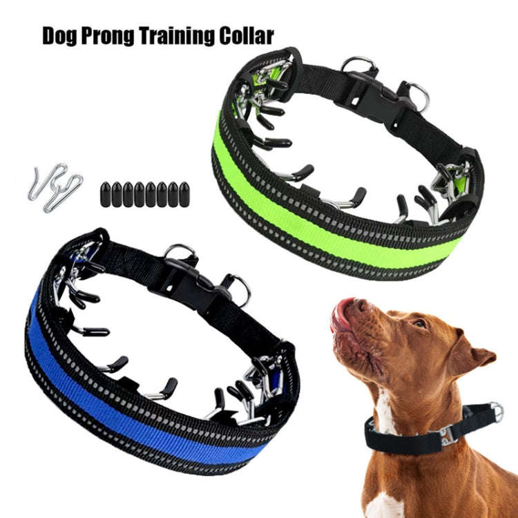 Pet Training Stimulating Chain Collar Anti-Burst Punch Dog Corral, Size: L(Grass Green)