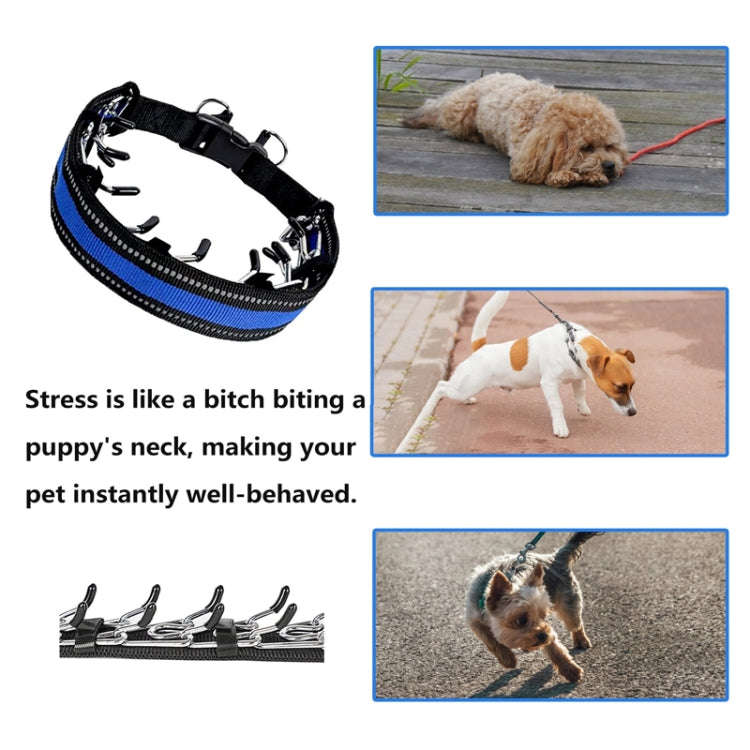 Pet Training Stimulating Chain Collar Anti-Burst Punch Dog Corral, Size: L(Grass Green)