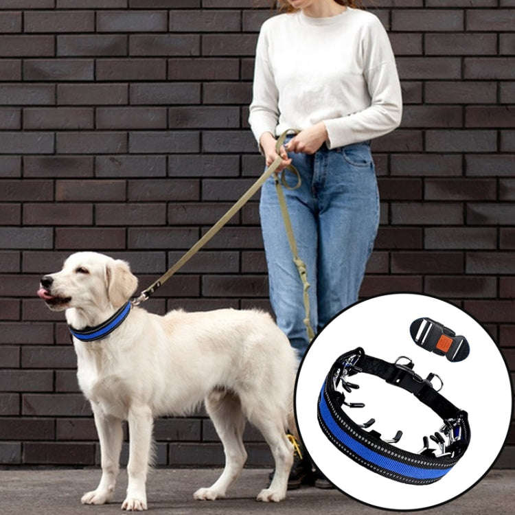 Pet Training Stimulating Chain Collar Anti-Burst Punch Dog Corral, Size: L(Grass Green)