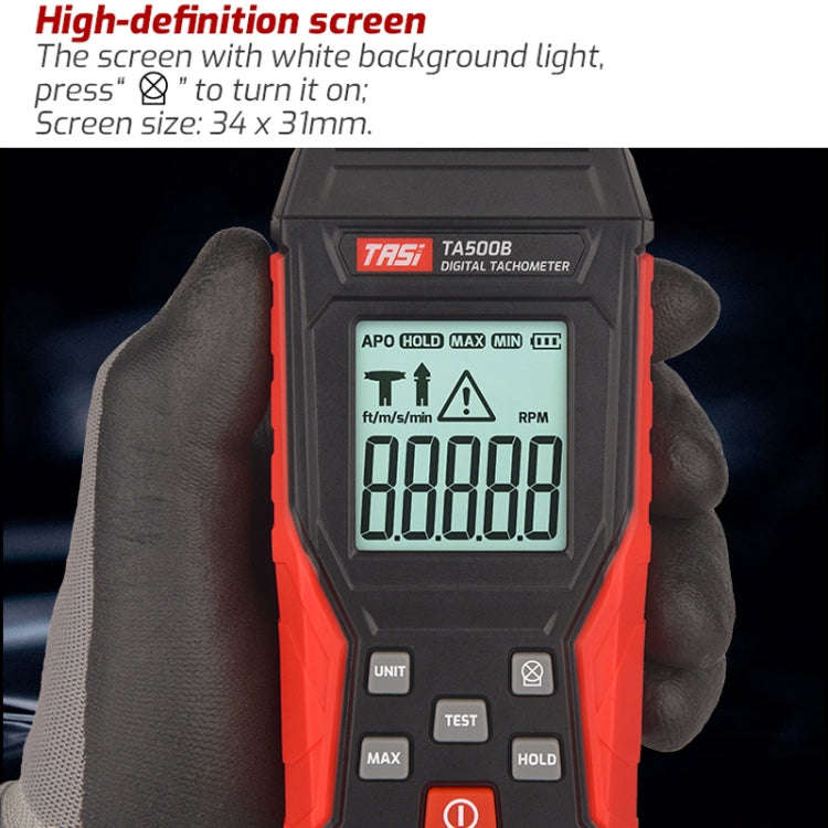 TASI TA500A Optical Measurement Laser Tachometer Digital Display Measuring Speed Meter
