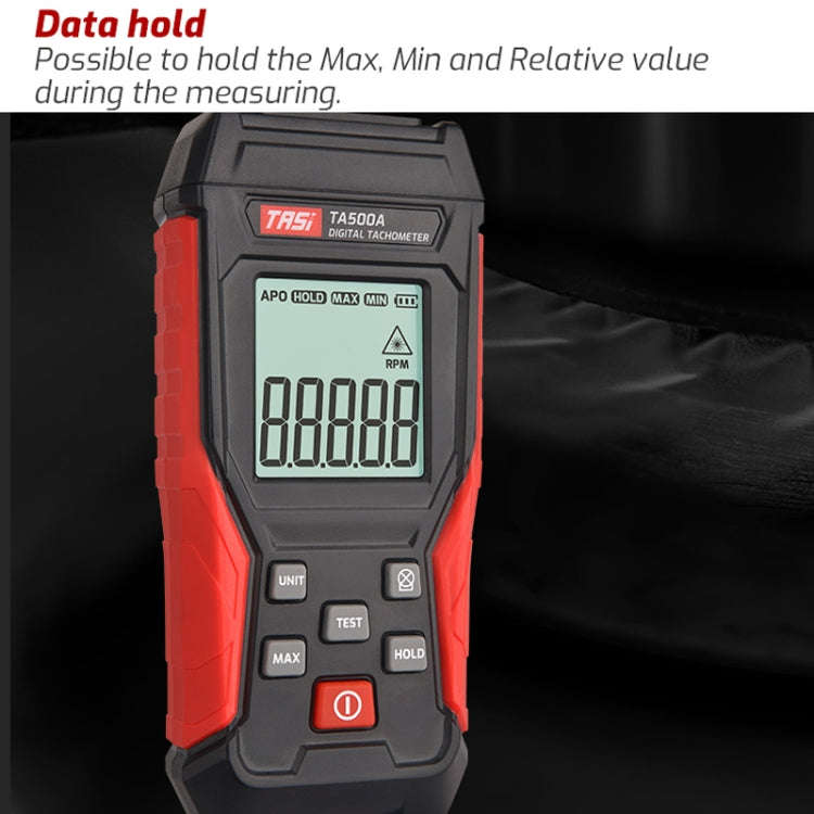TASI TA500A Optical Measurement Laser Tachometer Digital Display Measuring Speed Meter