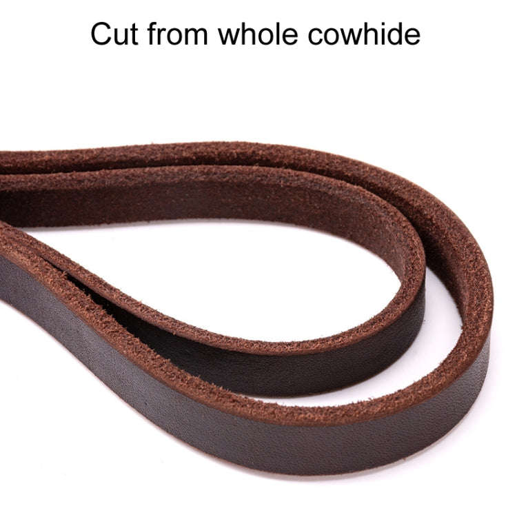 1.2 x 300cm Pet Outing Cowhide Towing Leash Dog Training Harness(Iron Hook)